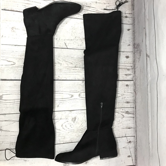 Chinese Laundry Shoes - Chinese Laundry Over The Knee Heeled Black Boots